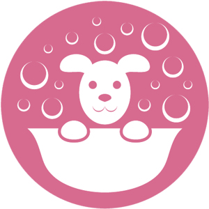 Icon of dog having a bath